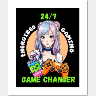 Energized Gaming girl Game changer Posters and Art